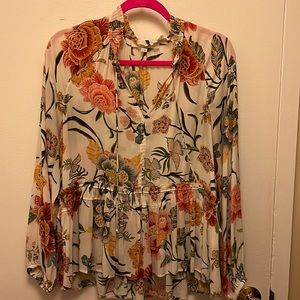 Loft floral boho shirt